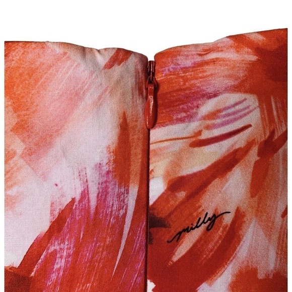 Milly Noah Brushstroke Poplin Maxi Dress Womens Size 2 $425 - Picture 16 of 16